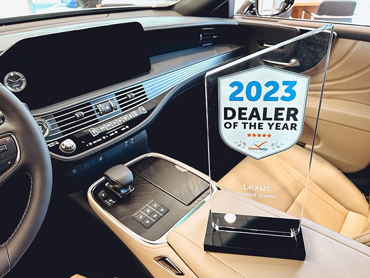 Hendrick Lexus Northlake Dealer of the Year 2023 trophy.jpg